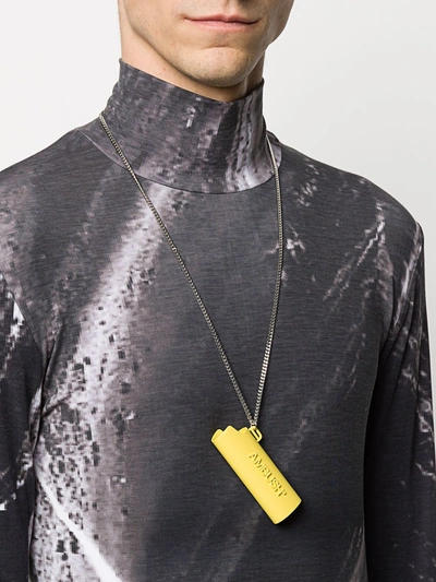 Shop Ambush Logo Lighter Necklace In Yellow