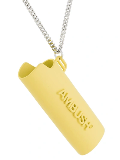 Shop Ambush Logo Lighter Necklace In Yellow