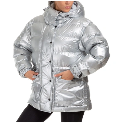 Shop Adidas By Stella Mccartney Women's Outerwear Jacket Blouson Hood In Silver
