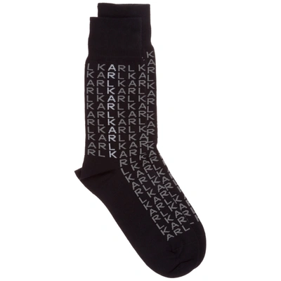 Shop Karl Lagerfeld Men's Socks In Black