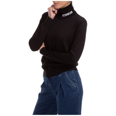 Shop Gcds Women's Jumper Sweater Turtle Neck In Black