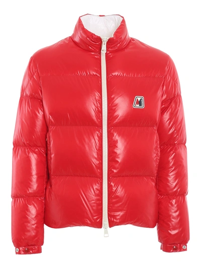 Shop Moncler Chartreuse Puffer Jacket In Red