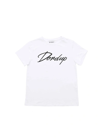 Shop Dondup Flock Logo T-shirt In White