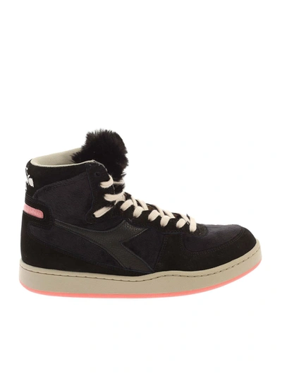 Shop Diadora Mi Basket Gorilla Sneakers In Black
