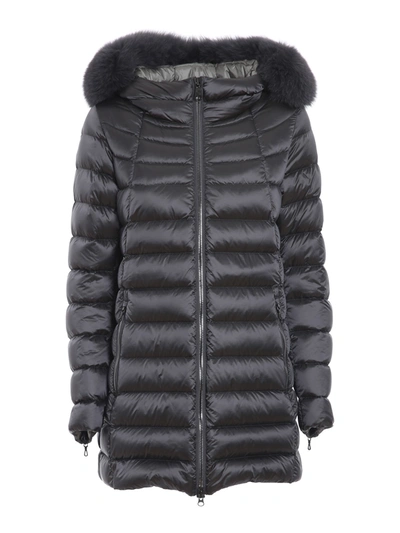 Shop Colmar Originals Hooded Padded Coat In Dark Grey