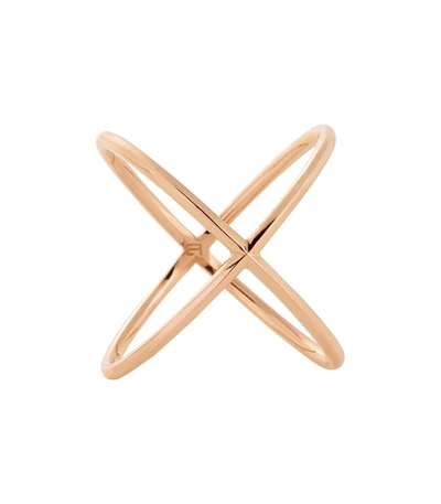 Shop Eva Fehren 18kt Rose Gold Solid X Ring