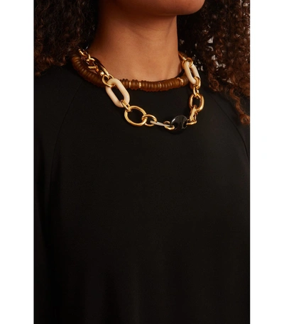 Shop Lizzie Fortunato Laguna Necklace In Honey In Neutrals