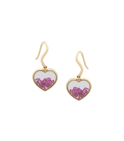 Shop Aurelie Bidermann Chivor Ruby Heart Earrings In Purple