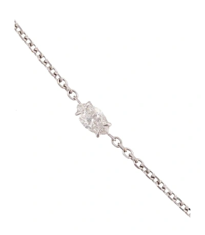 Shop Anita Ko 18kt White Gold Marquis Diamond Chain Bracelet In Silver