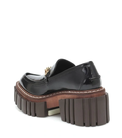 Shop Stella Mccartney Emilie Faux Leather Loafers In Black