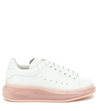 Shop Alexander Mcqueen Bubble Leather Sneakers In White