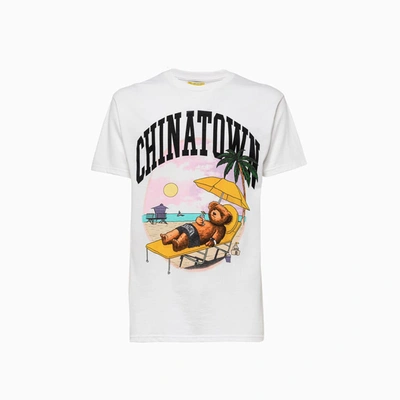 Shop Chinatown Market Smiley Beach Bear T-shirt 1990270 In White