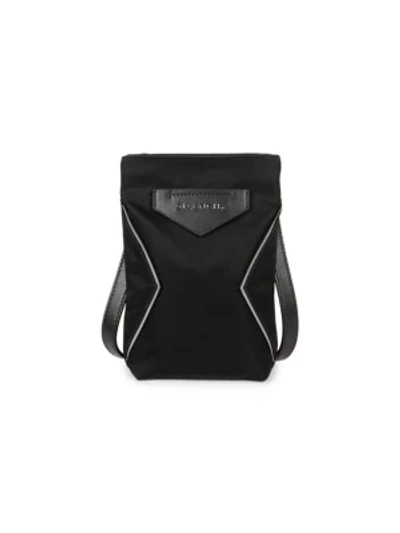 Shop Givenchy Antigona Soft Leather Pocket Crossbody Phone Case In Black Grey