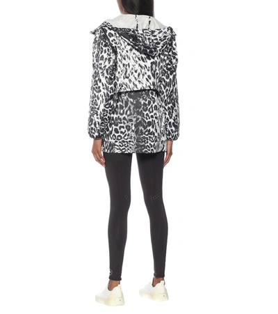 Shop Adidas By Stella Mccartney Truepace Leopard-print Running Jacket In Black