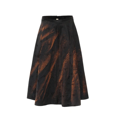 Shop Marni Cotton-blend Midi Skirt In Black