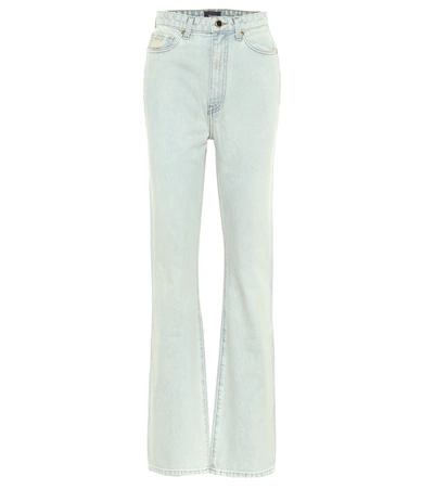 Shop Khaite Danielle High-rise Straight Jeans In Blue