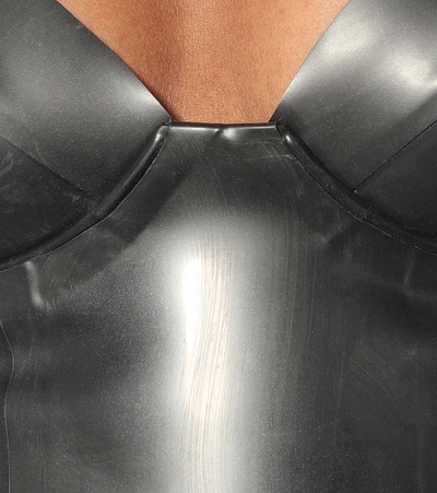 Shop Saint Laurent Latex Bustier In Black