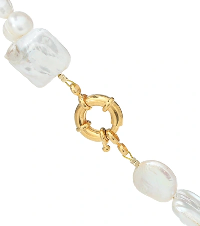 Shop Timeless Pearly Baroque Pearl Necklace In White