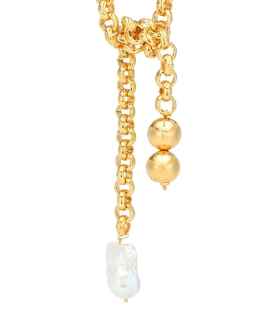 Shop Timeless Pearly 24kt Gold-plated Chain Necklace With Pearls