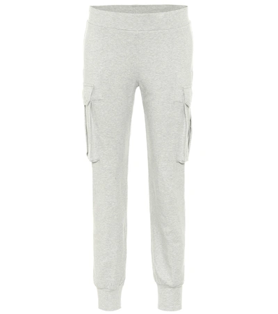 Shop Norma Kamali Stretch-cotton Sweatpants In Grey