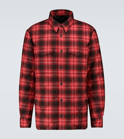Shop Moncler Briere Checked Jacket In Red