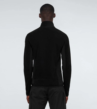 Shop Moncler High-neck Fleece Sweater In Black