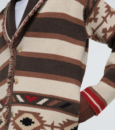 Shop Alanui Upland Cowboy Cardigan In Multicoloured