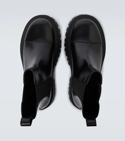 Shop Balenciaga Tractor Leather Boots In Black