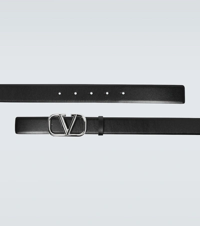 Shop Valentino Vlogo Belt In Black