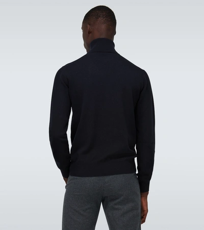 Loro Piana Classic Baby Cashmere Turtleneck In Blue