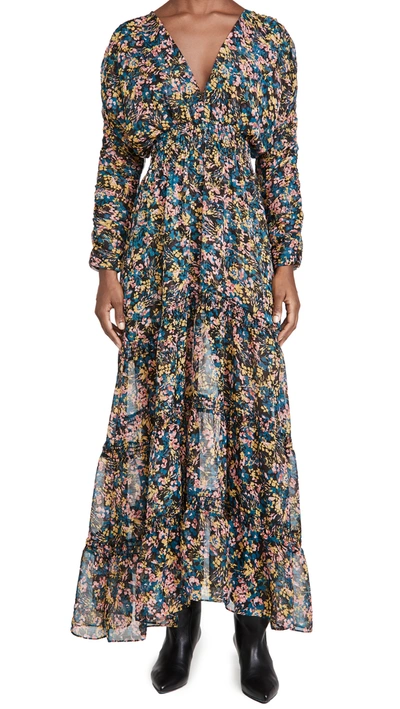 Shop Misa Anouska Dress In Abstract Floral