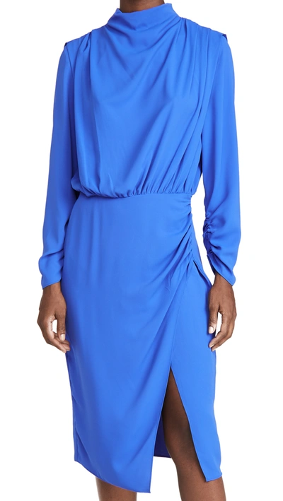 Shop Amanda Uprichard Fabienne Dress In Cobalt