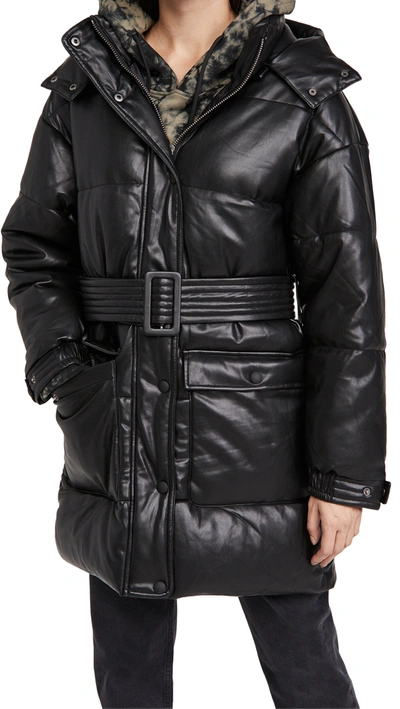 Shop Apparis Selma Puffer Coat In Noir