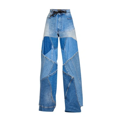 Shop Tom Ford Patchwork Vintage Jean In Combo Blue Shades