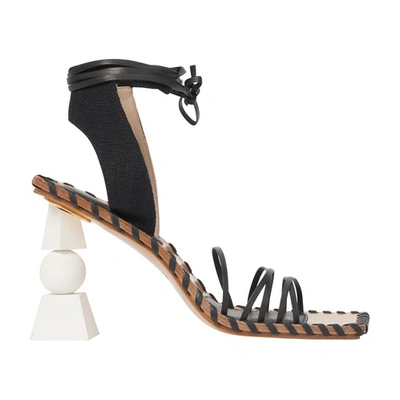Shop Jacquemus Valerie High Sandals In Black
