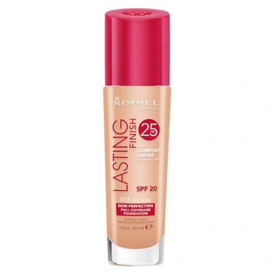 Shop Rimmel Lasting Finish 25 Hour Foundation With Comfort Serum 30ml (various Shades) - True Nude