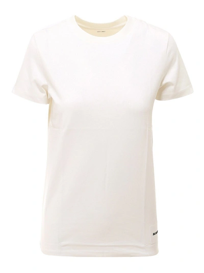 Shop Jil Sander White Cotton T-shirt In White