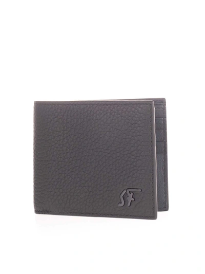 Shop Ferragamo Sf Logo Wallet In Black