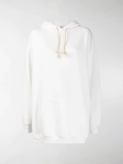 Shop Acne Studios Reverse Logo-label Hoodie In White