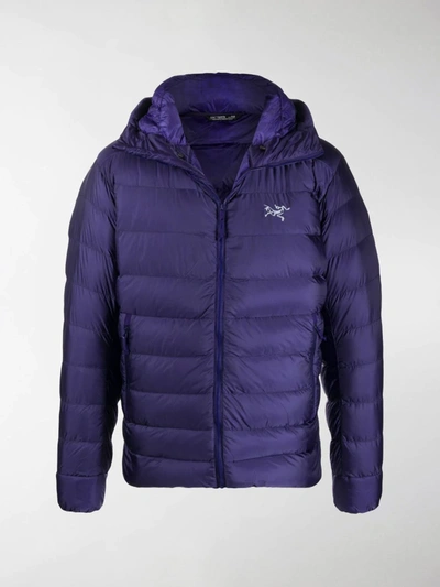 Shop Arc'teryx Cerium Hooded Puffer Jacket In Purple