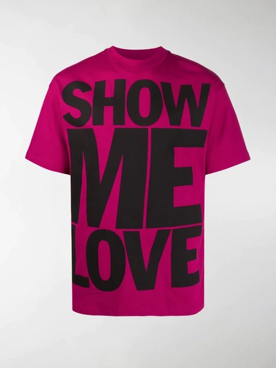 Shop Honey Fucking Dijon Show Me Love Print T-shirt In Pink