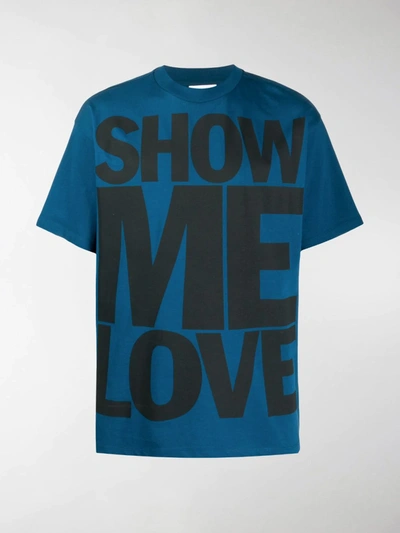 Shop Honey Fucking Dijon Show Me Love Print T-shirt In Blue