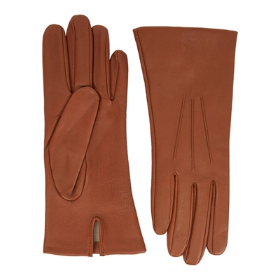 Shop Dents Felicity Brown Leather Gloves In Light Brown