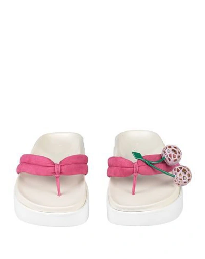 Shop Natasha Zinko Toe Strap Sandals In Fuchsia