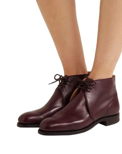 Shop Purdey Ankle Boots In Maroon