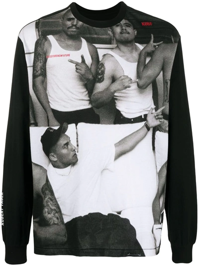 Shop Kids Of Broken Future Photograph Print Organic Cotton Sweatshirt In Black