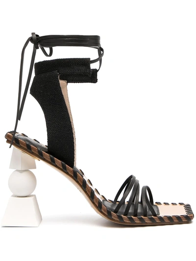 Shop Jacquemus Valérie Hautes Sandals In Black