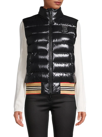 Burberry Hessle Down Puffer Vest In Black | ModeSens