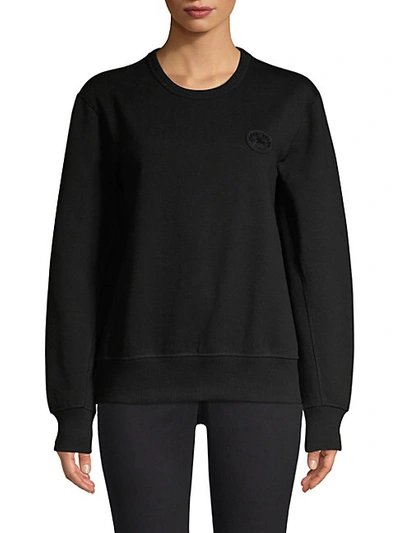 Shop Burberry Jayford Silicone Logo Sweatshirt In Black