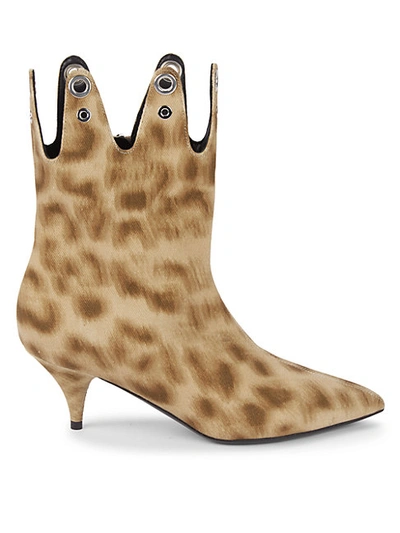 Shop Burberry Jermaine Printed Grommet Booties In Heritage